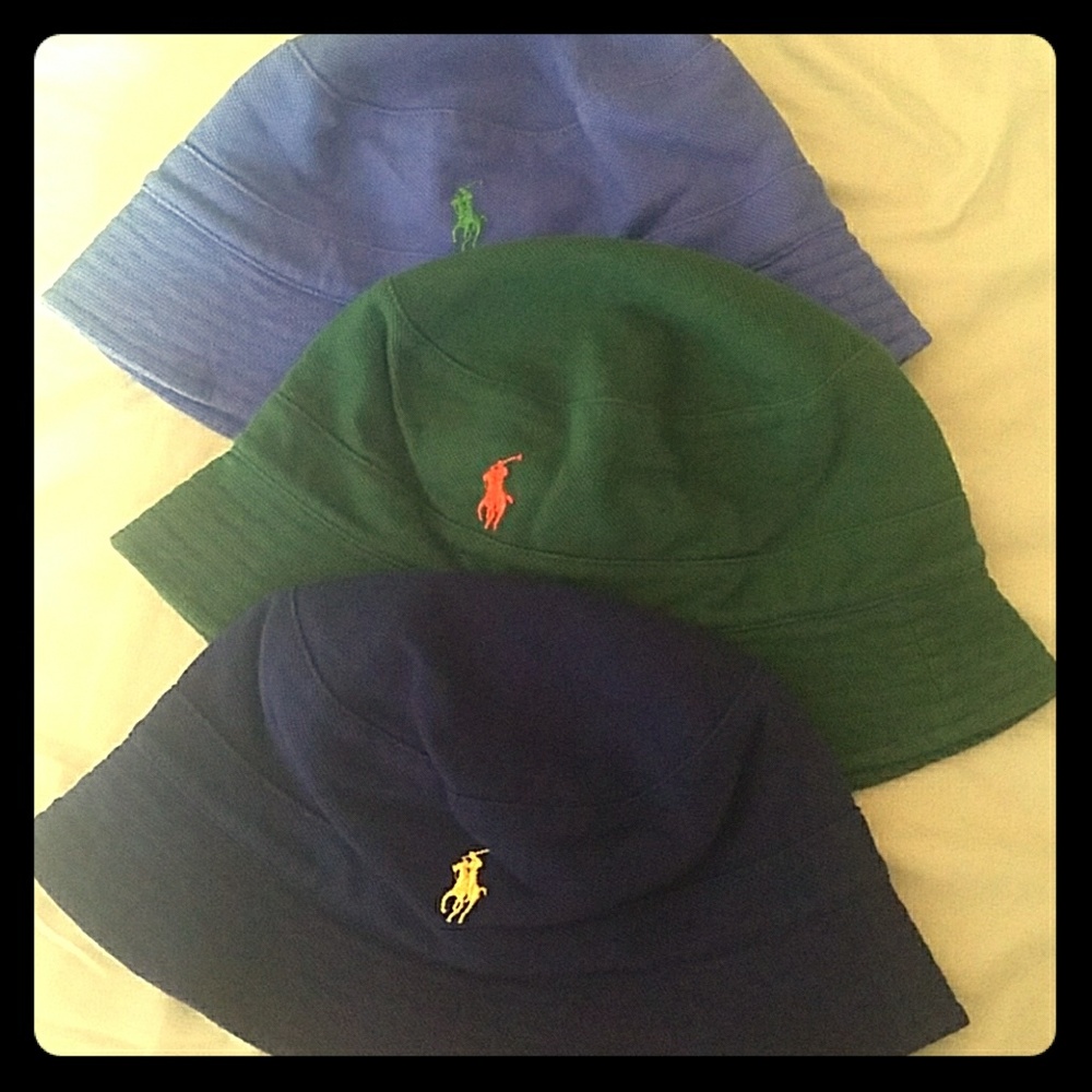 3 Ralph Lauren Polo Bucket Hats